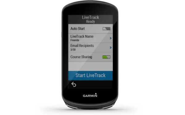 Garmin Jordan spec card (Edge 1030 plus livetrack)