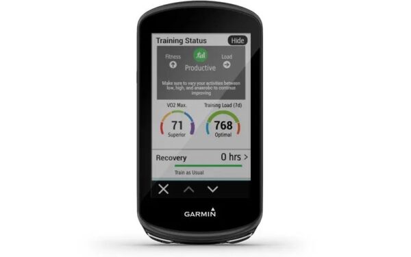 Garmin Jordan spec card (Edge 1030 plus training status)