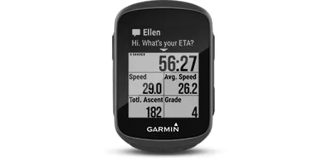 Garmin Jordan spec card (Edge 130 mtb smart notifications)