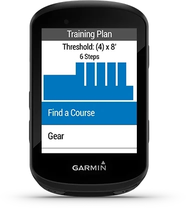 Garmin Jordan spec card (Edge 530 advanced workouts)