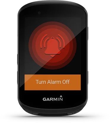 Garmin Jordan spec card (Edge 530 bike alarm)