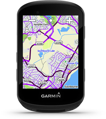 Garmin Jordan spec card (Edge 530 cycle map)