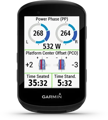 Garmin Jordan spec card (Edge 530 cycling dynamics)