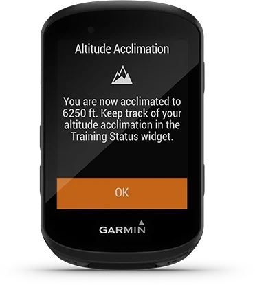 Garmin Jordan spec card (Edge 530 heat altitude)