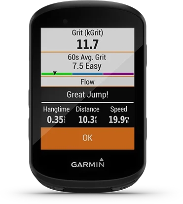 Garmin Jordan spec card (Edge 530 mtb dynamics)