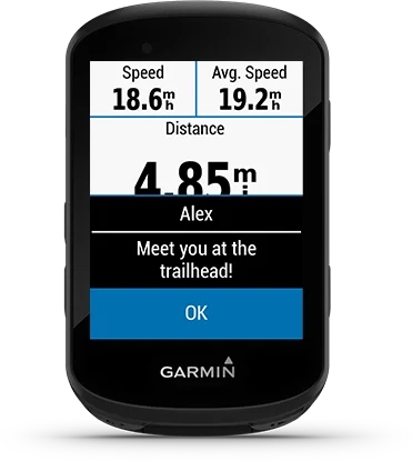 Garmin Jordan spec card (Edge 530 smart notifications)