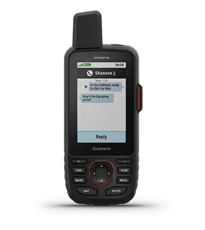 Garmin Jordan spec card (gpsmap 66i messaging)