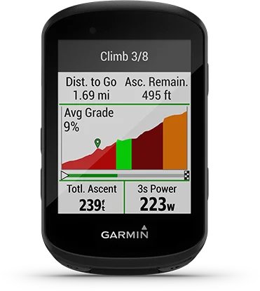 Garmin Jordan spec card (Edge 830 climbpro)