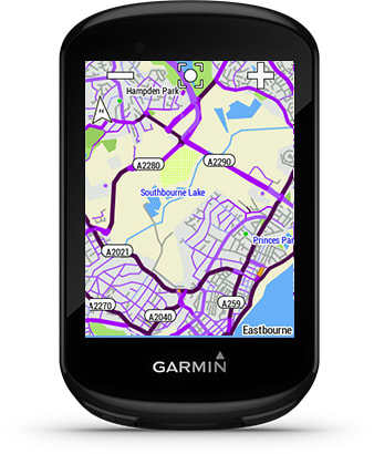 Garmin Jordan spec card (Edge 830 cycle map)