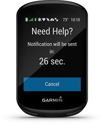 Garmin Jordan spec card (Edge 830 incident)