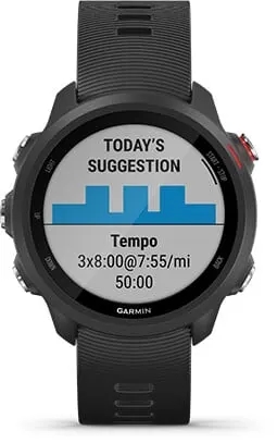 Garmin Jordan spec card (Forerunner 245 daily suggested)