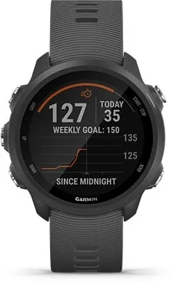 Garmin Jordan spec card (Forerunner 245 intensity mins)