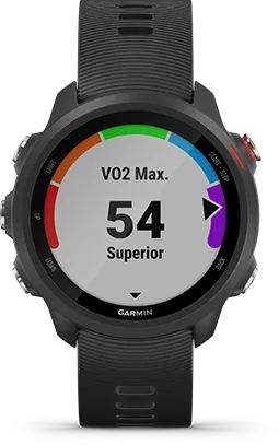 Garmin Jordan spec card (Forerunner 245 vo2)