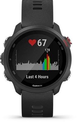 Garmin Jordan spec card (Forerunner 245 wrist based HR)