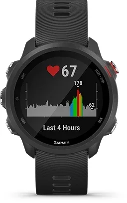 Garmin Jordan spec card (Forerunner 245 wrist based HR)