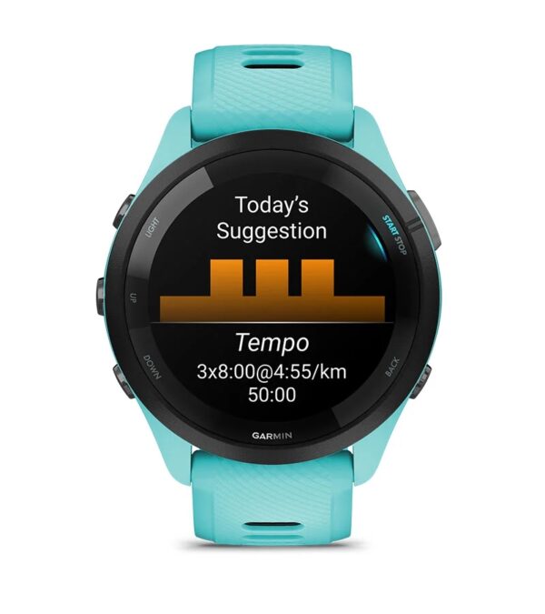 Garmin Jordan spec card (FR 265 daily suggested)