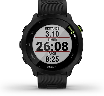 Garmin Jordan spec card (Forerunner 55 GPS)