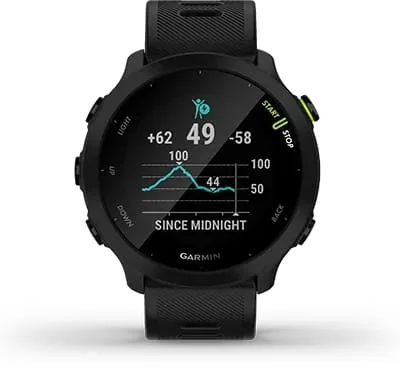 Garmin Jordan spec card (Forerunner 55 body battery)