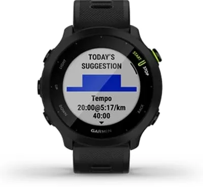 Garmin Jordan spec card (Forerunner 55 daily suggested)