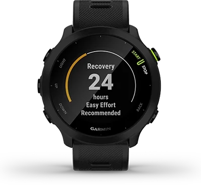 Garmin Jordan spec card (Forerunner 55 recovery)