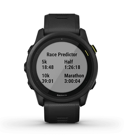 Garmin Jordan spec card (Forerunner 745 race predictor)