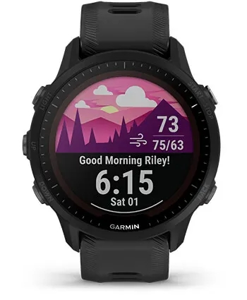 Garmin Jordan spec card (Forerunner 955 solar morning report)