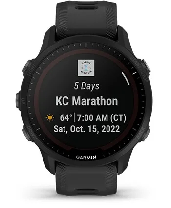 Garmin Jordan spec card (Forerunner 955 solar race adaptive)