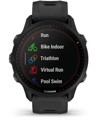 Garmin Jordan spec card (Forerunner 955 solar sports apps)