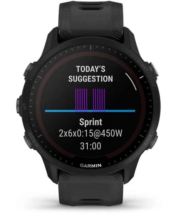 Garmin Jordan spec card (Forerunner 955 solar targeted adaptive)