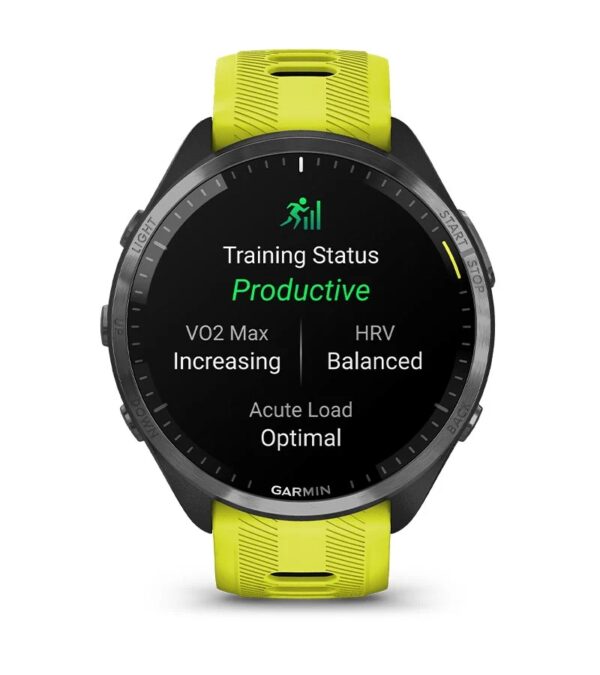 Garmin Jordan spec card (Forerunner 965 training status)