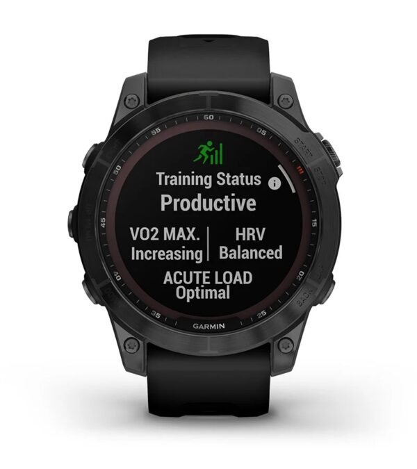 Garmin Jordan spec card (Fenix 7 sapphire solar training status)