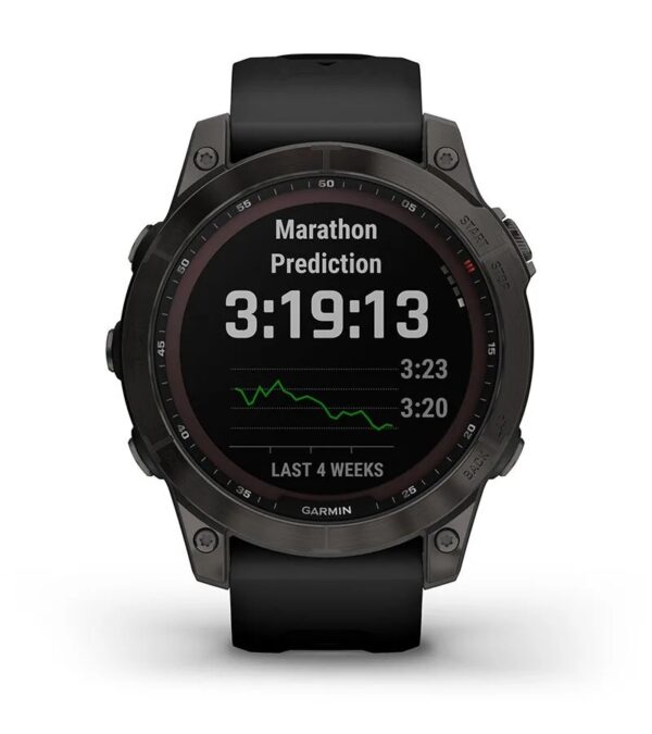 Garmin Jordan spec card (Fenix 7 sapphire solar visual race)