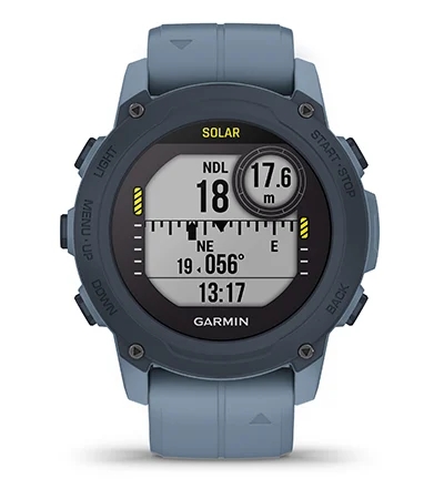 Garmin Jordan spec card (Descent G1 solar dive compass)