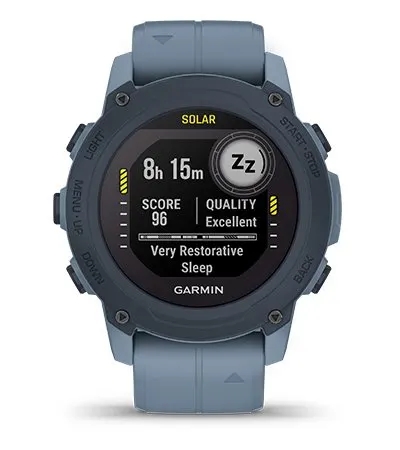 Garmin Jordan spec card (Descent G1 solar sleep score)