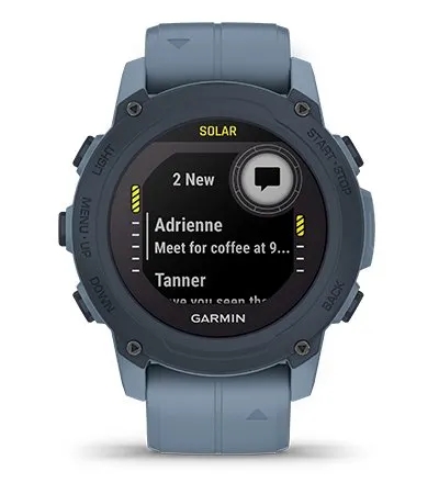 Garmin Jordan spec card (Descent G1 solar smart notifications)