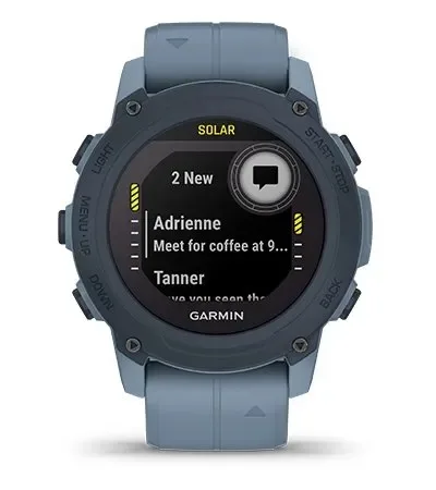 Garmin Jordan spec card (Descent G1 solar smart notifications)