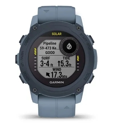 Garmin Jordan spec card (Descent G1 solar surfline)