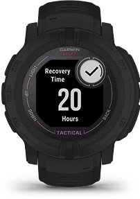 Garmin Jordan spec card (Instinct 2 Solar Tactical recovery time)