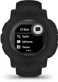 Garmin Jordan spec card (Instinct 2 Solar Tactical smart notifications)