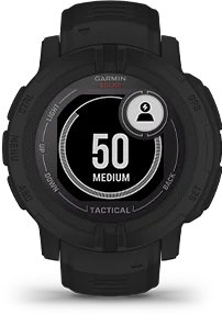 Garmin Jordan spec card (Instinct 2 Solar Tactical stress tracking)