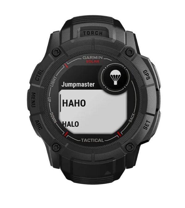 Garmin Jordan spec card (Instinct 2X solar tactical jumpmaster)