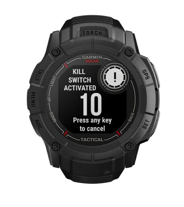 Garmin Jordan spec card (Instinct 2X solar tactical kill switch)