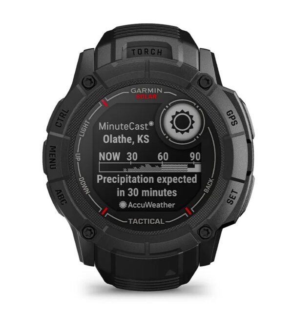 Garmin Jordan spec card (Instinct 2X solar tactical morning report)