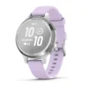 Silver with Purple Jasmine Silicone Band