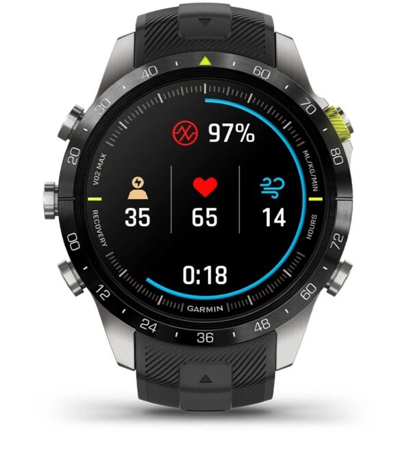 Garmin Jordan spec card (Marq athlete Gen2 health snapshot)