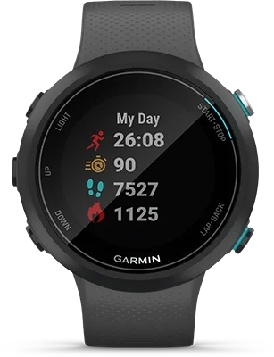 Garmin Jordan spec card (Swim 2 fitness tracking)