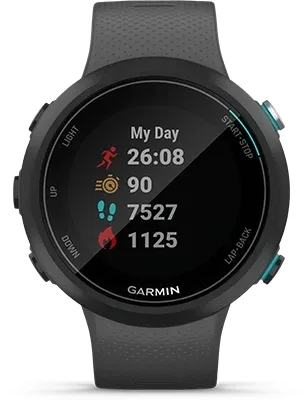 Garmin Jordan spec card (Swim 2 fitness tracking)