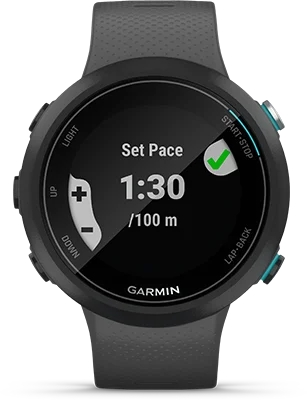 Garmin Jordan spec card (Swim 2 pacing alerts)