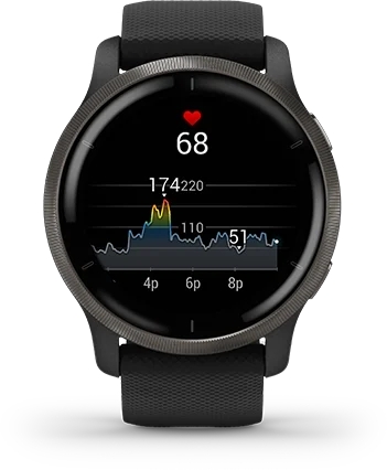 Garmin Jordan spec card (Venu 2 heart rate)