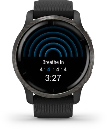 Garmin Jordan spec card (Venu 2 mindful breathing)